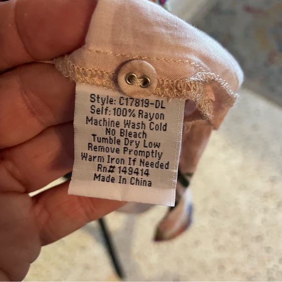 JOHNNY WAS Woven Print Button Front Tunic! New without Tag. XL - Picture 9 of 14